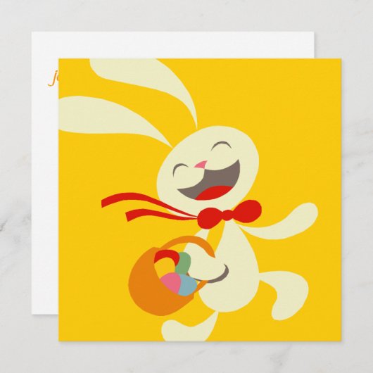 Invitation à la chasse aux oeufs de Pâques (Devant / Derrière)