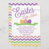 Invitation à la chasse aux oeufs de Pâques (Devant / Derrière)