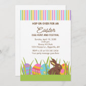 Invitation à la chasse aux œufs de Pâques (Devant / Derrière)