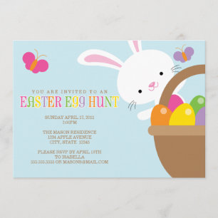 Invitation à la chasse aux oeufs de Pâques