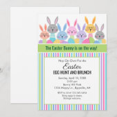 Invitation à la chasse aux œufs de Pâques (Devant / Derrière)