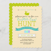 Invitation à la chasse aux oeufs de Pâques (Devant / Derrière)