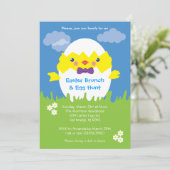 Invitation à la chasse aux oeufs de Pâques (Debout devant)