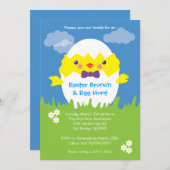 Invitation à la chasse aux oeufs de Pâques (Devant / Derrière)
