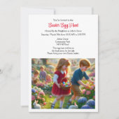 Invitation à la chasse aux œufs de Pâques (Devant)