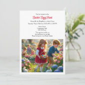 Invitation à la chasse aux œufs de Pâques (Debout devant)