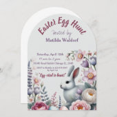 Invitation à la chasse aux oeufs de Pâques | Cute  (Devant / Derrière)