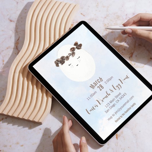 Invitation à la chasse aux oeufs de Pâques de la C