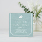 Invitation à la chasse aux oeufs de Pâques de lapi (Debout devant)