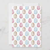 Invitation à la chasse aux œufs de Pâques de lapin (Dos)