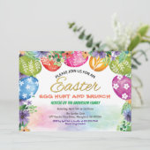 Invitation à la chasse aux oeufs de Pâques. Fleur  (Debout devant)