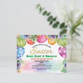 Invitation à la chasse aux oeufs de Pâques. Fleur (Debout devant)