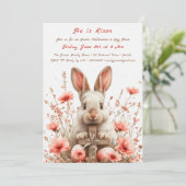 Invitation à la chasse aux œufs de Pâques "Il est (Debout devant)