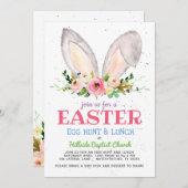 Invitation à la chasse aux œufs de Pâques, Œuf de  (Devant / Derrière)