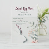 Invitation à la chasse aux œufs de Pâques pastel | (Debout devant)