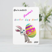 Invitation à la chasse aux oeufs de Pâques - Perso (Debout devant)