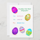 Invitation à la chasse aux oeufs de Pâques - Perso (Dos)