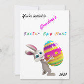 Invitation à la chasse aux oeufs de Pâques - Perso (Devant)