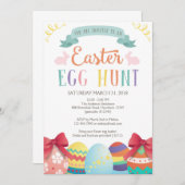 Invitation à la chasse aux oeufs, invitation à la  (Devant / Derrière)