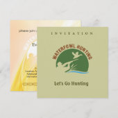 Invitation à la chasse aux oiseaux d'eau (Devant / Derrière)