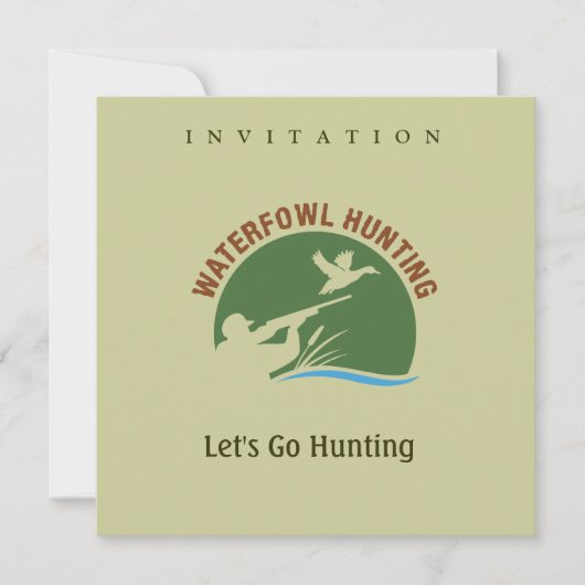 Invitation à la chasse aux oiseaux d'eau (Devant)