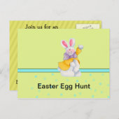 INVITATION À LA CHASSE D'OEUF DE PÂQUES (Devant / Derrière)
