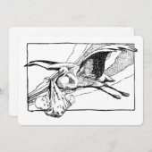 Invitation à la cigogne et au bébé (Devant / Derrière)