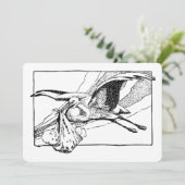 Invitation à la cigogne et au bébé (Debout devant)