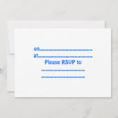 invitation à la cigogne et au bébé (garçon) (Dos)