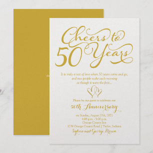 Invitation À la cinquantaine d'années d'anniversaire de maria