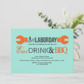 Invitation à la clé du jour du travail (Debout devant)