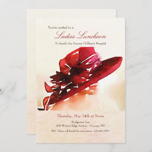 Invitation à la collecte de fonds pour dames (Devant / Derrière)