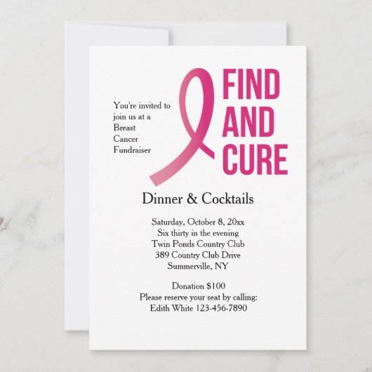 Invitation à la collecte de fonds pour la recherch (Devant)