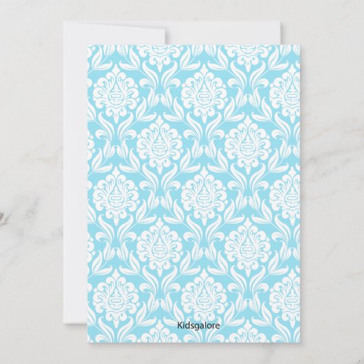 Invitation à la communion Blue Damask Boys (Dos)