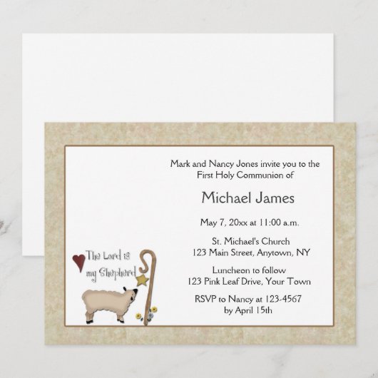 Invitation à la communion d'agneau (Devant / Derrière)