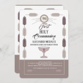 Invitation à la communion dans le cadre de blé (Devant / Derrière)