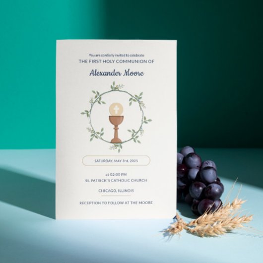 Invitation à la communion de couronne florale - Te