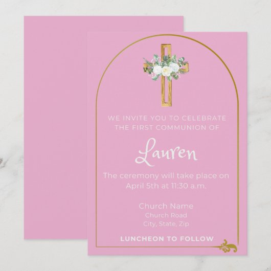 Invitation à la communion des filles (Devant / Derrière)