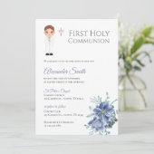 Invitation à la communion du premier Saint Garçon (Debout devant)