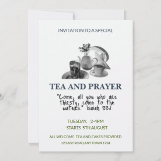 Invitation à la communion et à la prière : Thé et 