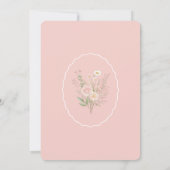 Invitation à la communion fleur sauvage Pink Bow (Dos)