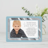 Invitation à la communion photo Silver Shimmer (Debout devant)