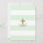 Invitation à la communion rose, menthe et or (Dos)