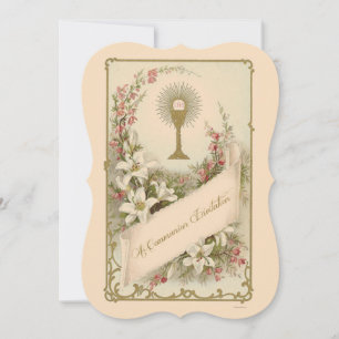 Invitation à la communion Vintage catholique tradi