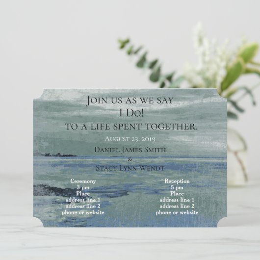 Invitation à la conception de lac Abstrait (Debout devant)