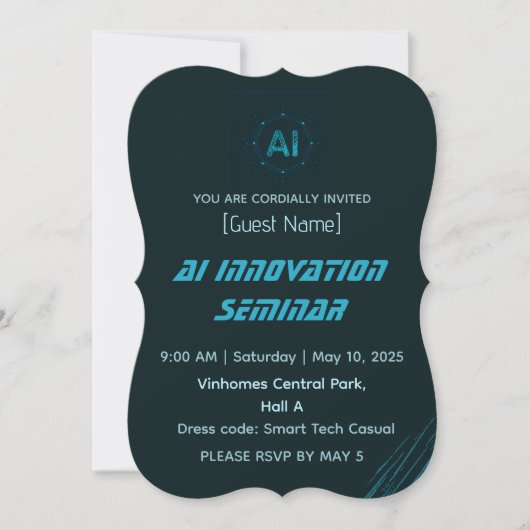 Invitation à la conférence sur l'innovation modern (Devant)