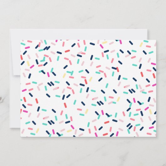 INVITATION À LA CONFETTI BÉBÉ SPRINKLE (Dos)