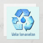 Invitation à la conservation de l'eau (Devant / Derrière)