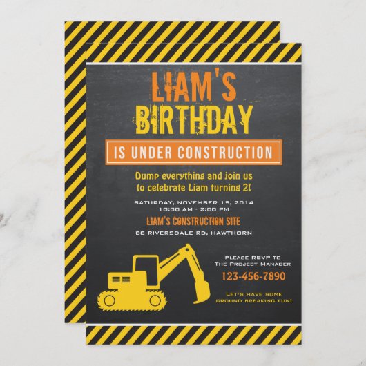 Invitation à la construction / Invitation de const (Devant / Derrière)