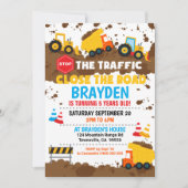 Invitation à la construction Truck Party (Devant)